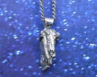 Meteorite Pendant – Sterling Silver Bail, Space Necklace