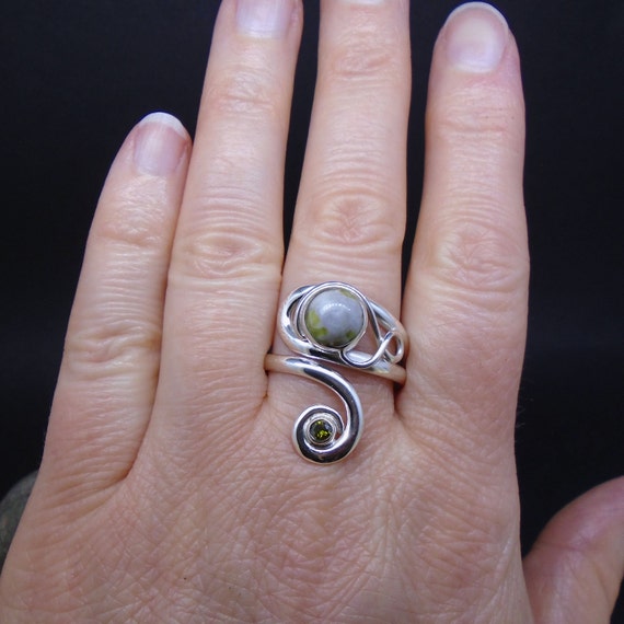 Iona Marble Peridot Sterling Silver Ring Size N T 7 9 Natural Scottish Stone Isle of Iona Pilgrimage FREE WORLDWIDE DELIVERY IR4 Etsy Canada