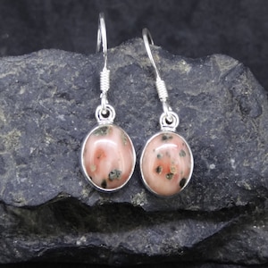Pink Isla Rose Earrings- Sterling Silver, Scotland Jewellery, Scottish Gemstone, Gift, Scottish Jewelry, FREE WORLDWIDE SHIPPING