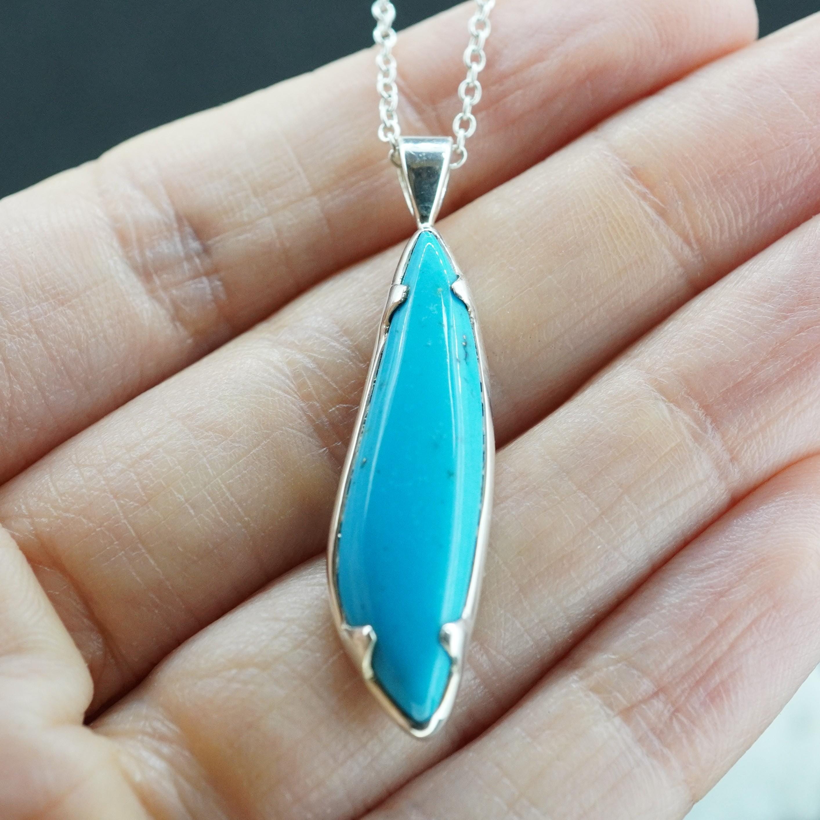 アクセサリー Lander Blue Pendant Top & Chain Original Lander Blue Pendant top 066 | ターコイズ・メンズシルバー