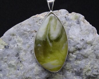 Scottish Highland Marble Pendant – Sterling Silver Gemstone Jewelry