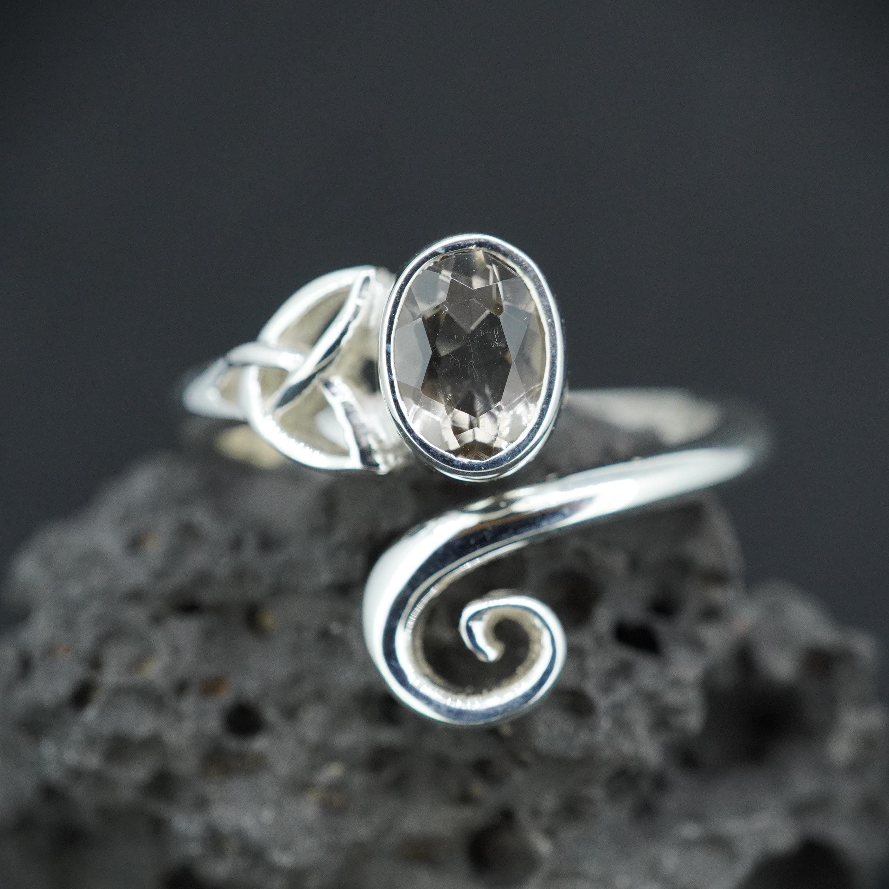 Anello Malocchio In Argento Sterling 925 Placcato - Fatto A Mano Con Pietra Blu, Taglia 9, Stackabile