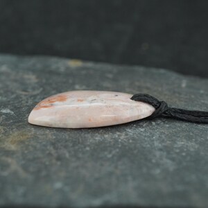 Rare Pink Skye Marble Corded Pendant - Scottish Cuillin Mountains, Isle of Skye, Hand Mined image 8