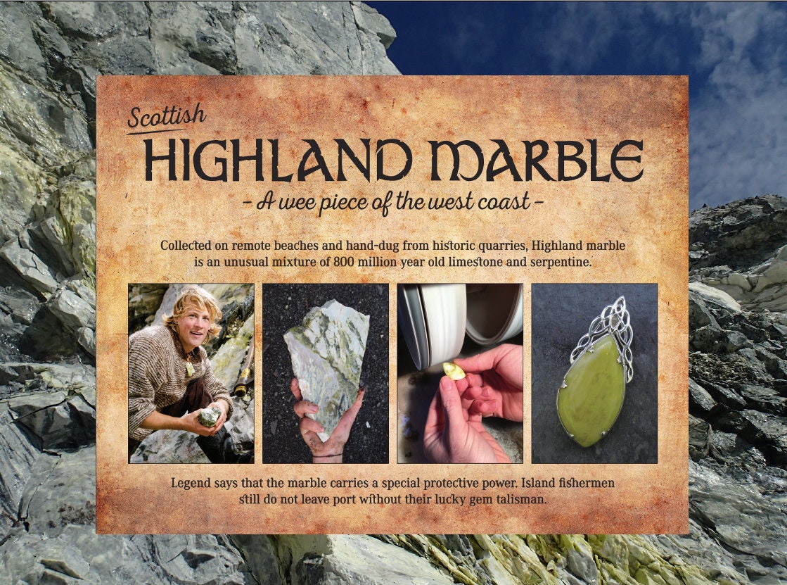 Scottish Highland Marble Studs 8mm 925 Silver Set Soft Etsy