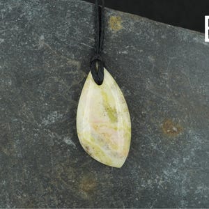 Rare Pink Skye Marble Corded Pendant - Scottish Cuillin Mountains, Isle of Skye, Hand Mined Pendant B