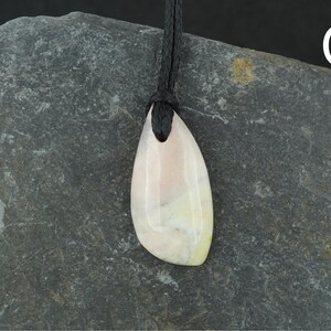 Rare Pink Skye Marble Corded Pendant - Scottish Cuillin Mountains, Isle of Skye, Hand Mined Pendant C