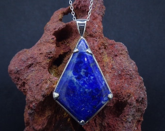Lapis Lazuli Pendant - Sterling Silver Necklace