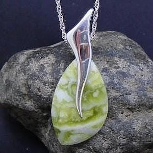 Scottish Highland Marble Sterling Silver Wing Pendant, 18&quot;-20&quot; Twist Chain, Scotland Jewellery, FREE DELIVERY WORLDWIDE