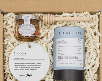 Personalized Leader Gift Box, Pamper Spa Gift Set with Custom Ornament, Relaxing Self Care Basket, Gift for Inspiring Mentor & Leaders