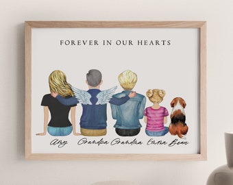 Personalized Memorial Gift for Loss of Grandmother, Grief Gift for Loss of Grandfather, Sympathy Gift, Mother Remembrance Gift for Father