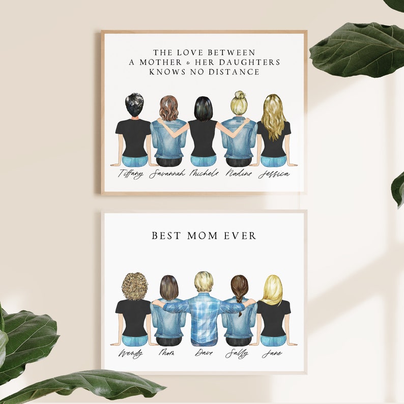 Personalized Wall Art Mom Gift From Daughter Custom Mother Etsy