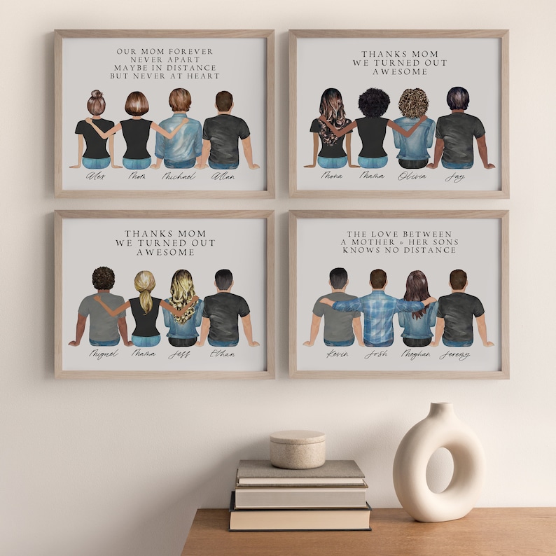 Personalized Wall Art Mom Gift From Daughter Custom Mother Etsy