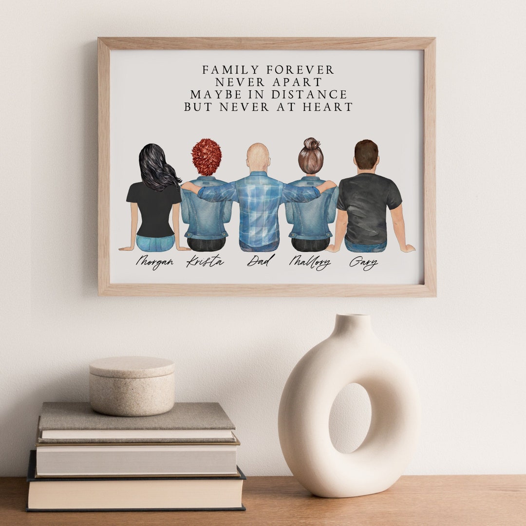 Personalized Family Wall Art, Family Gift Idea, Toddlers Portrait ...