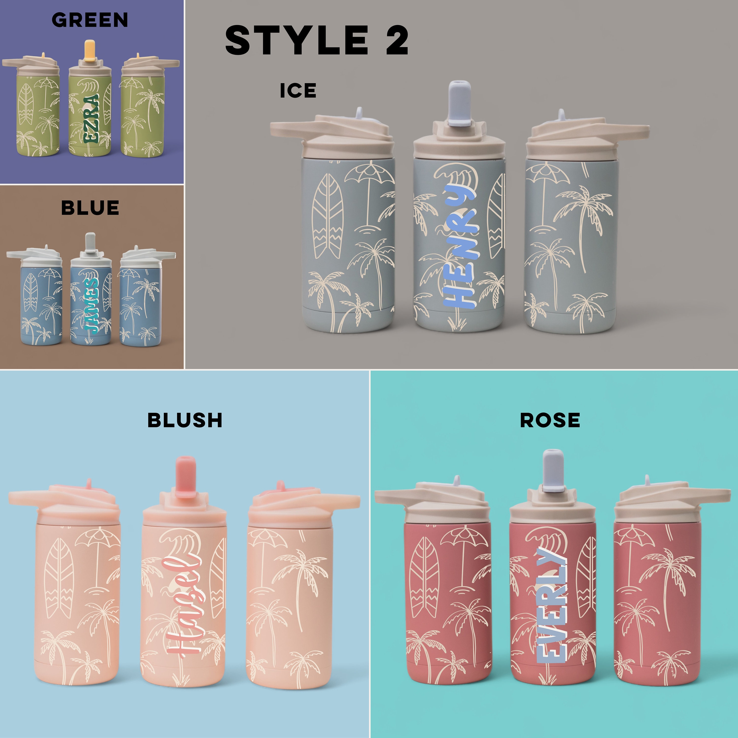 Personalized Name Water Bottle for Kids, Custom Name Stainless Steel Boy Sport Bottle, Customized Girl Insulated Tumbler, Toddler Water Cup