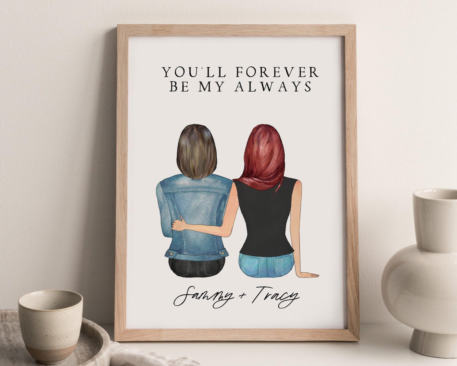 Lesbian Art Lesbian Wedding Gift for Lesbian Couple Etsy