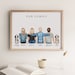 Custom Family Portrait with Pets, Mothers Day Gift, Personalized Family Art Deco, Gift for Mom from Daughter, Gift for Dad, Gift for Grandma 