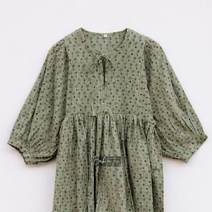 Vestido midi Kavya verde salvia