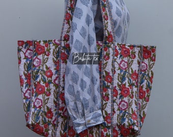 Borsa tote trapuntata, borsa per la spesa, borsa tote per la spesa, borsa in cotone con impronta di mano, borse e accessori regalo per lei