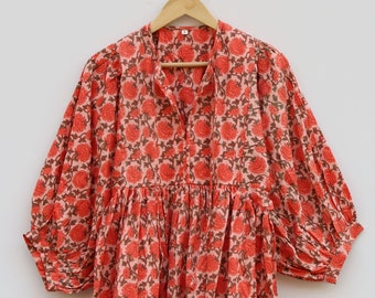 Short Sleeve Floral Blocked Midi Dress With Front Pocket main image 0
