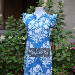 Indianavogue Sleeveless maxi dress ~ blue