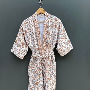 Handmade Floral Patchwork kantha jacket Japanese kimono style Beach wear bohemian kantha robe winter jacket multi colored tie belt coat
