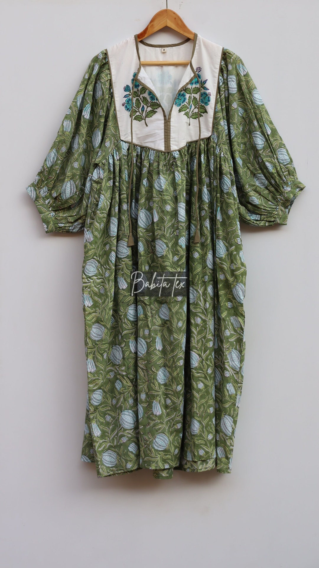Short Sleeve Floral Blocked Midi Dress With Front Pocket