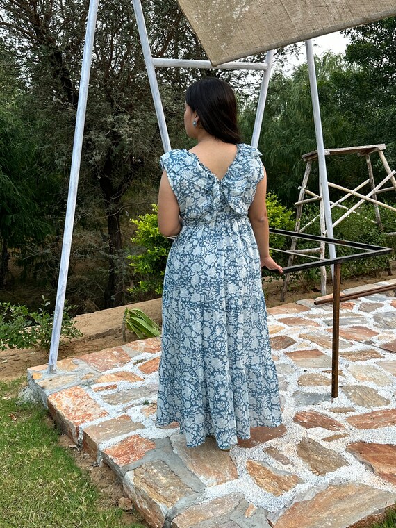 white christmas dresses Hunter 100% Cotton Gauze Midi Dress in Thyme/Sage Foliage main image 0