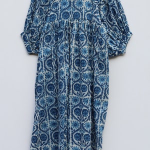 Indigo Garden Midi Dress