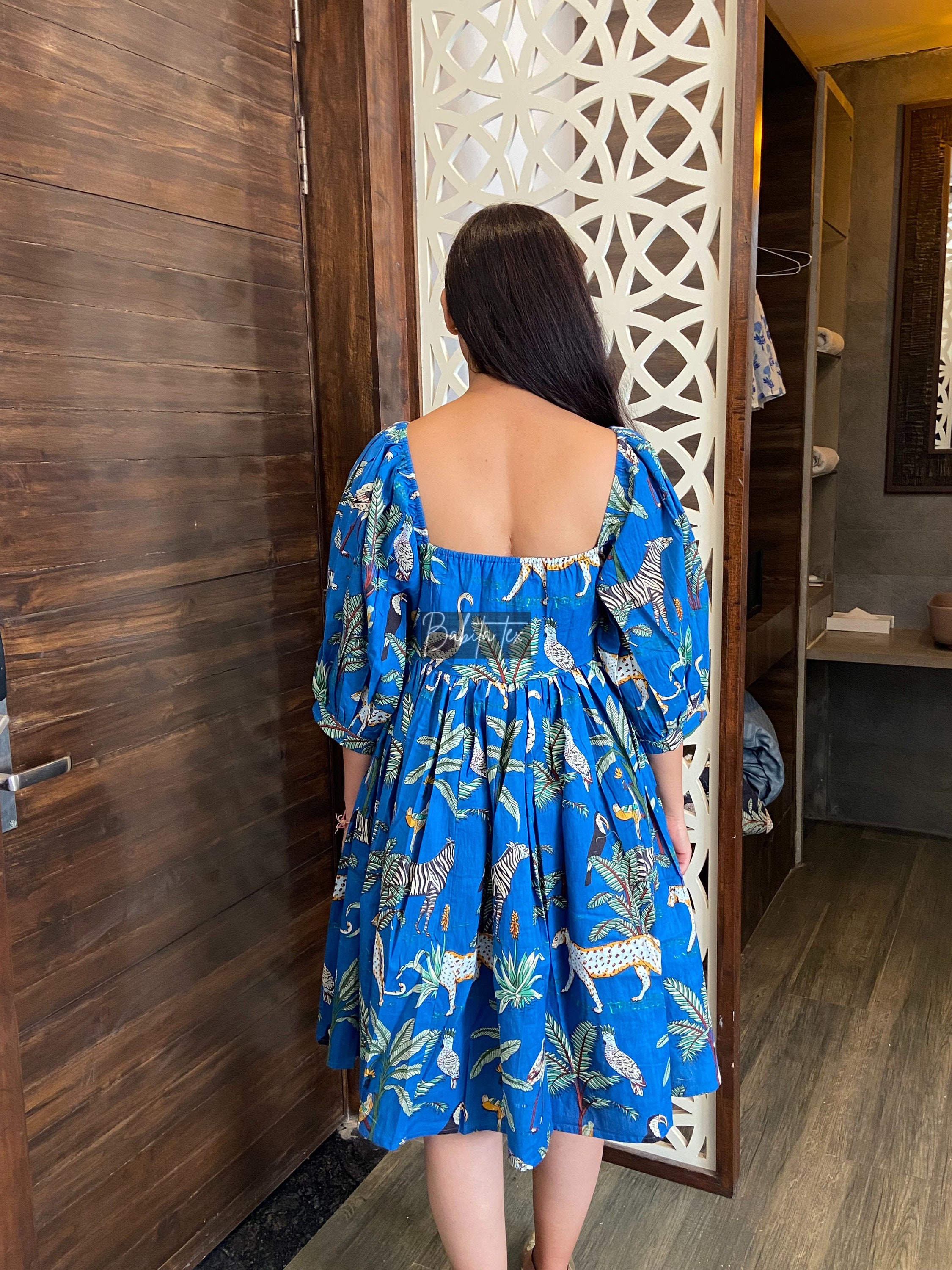 Unique Tiger Print Midi Dress