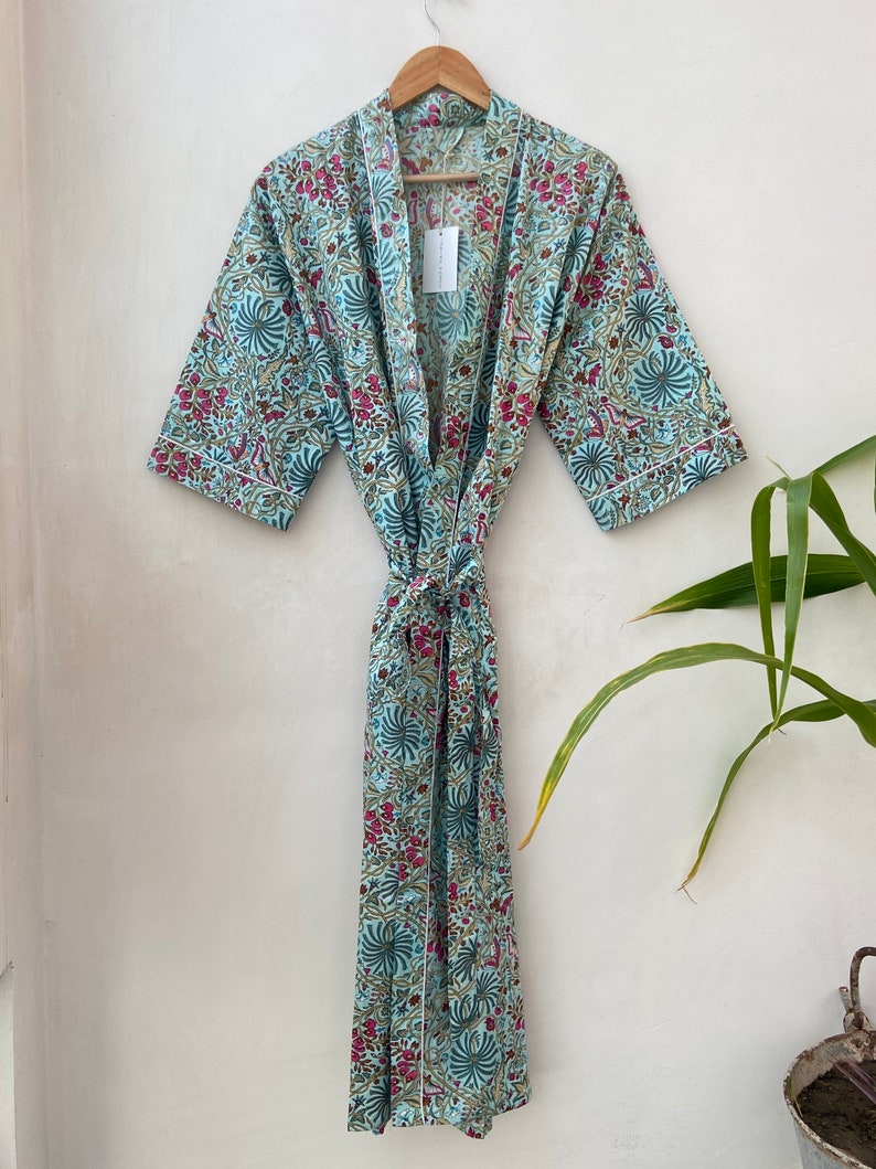 EXPRESS DELIVERY Cotton Kimono Robes Floral Print Kimono Etsy