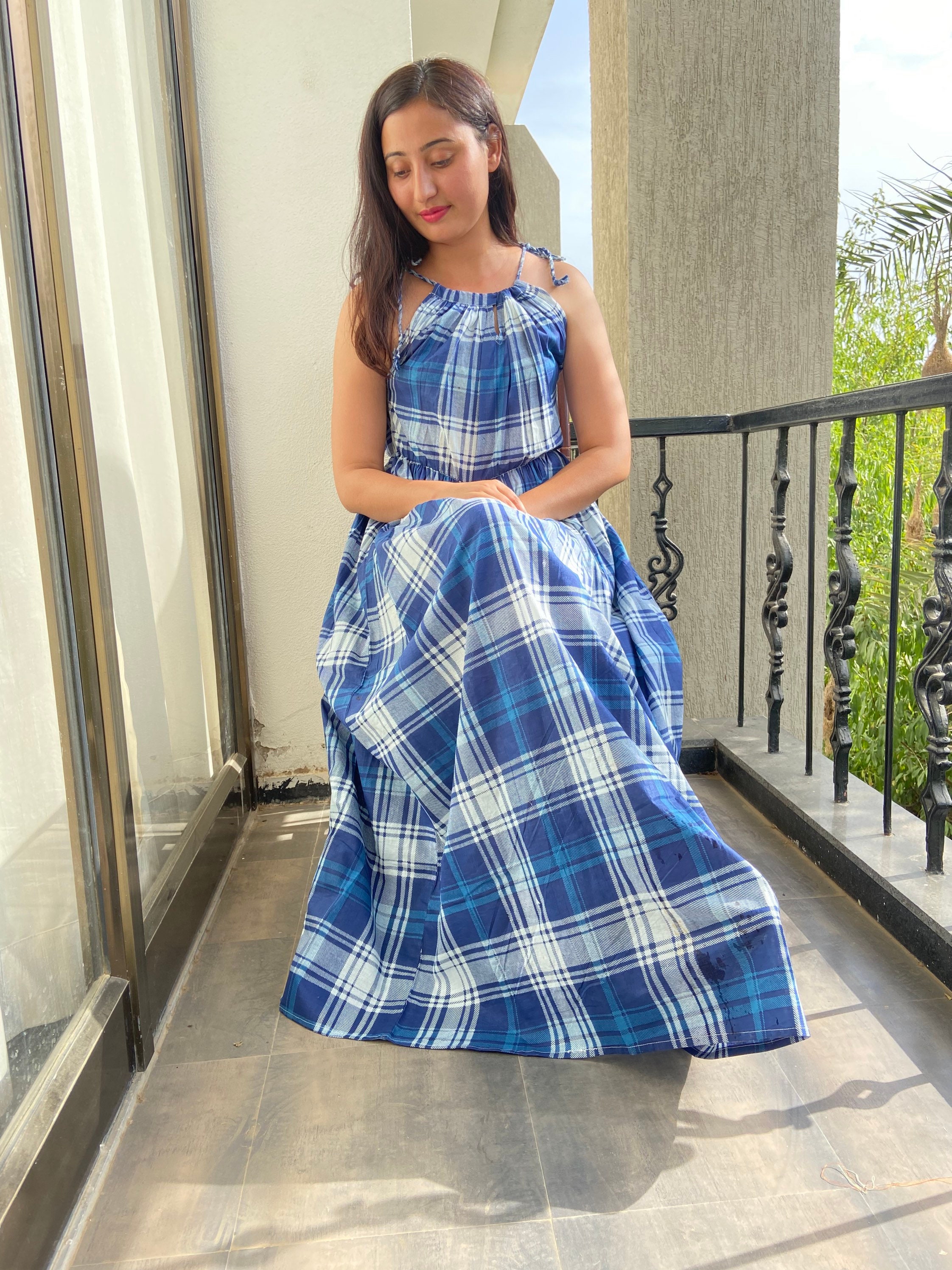Gingham ball shop gown