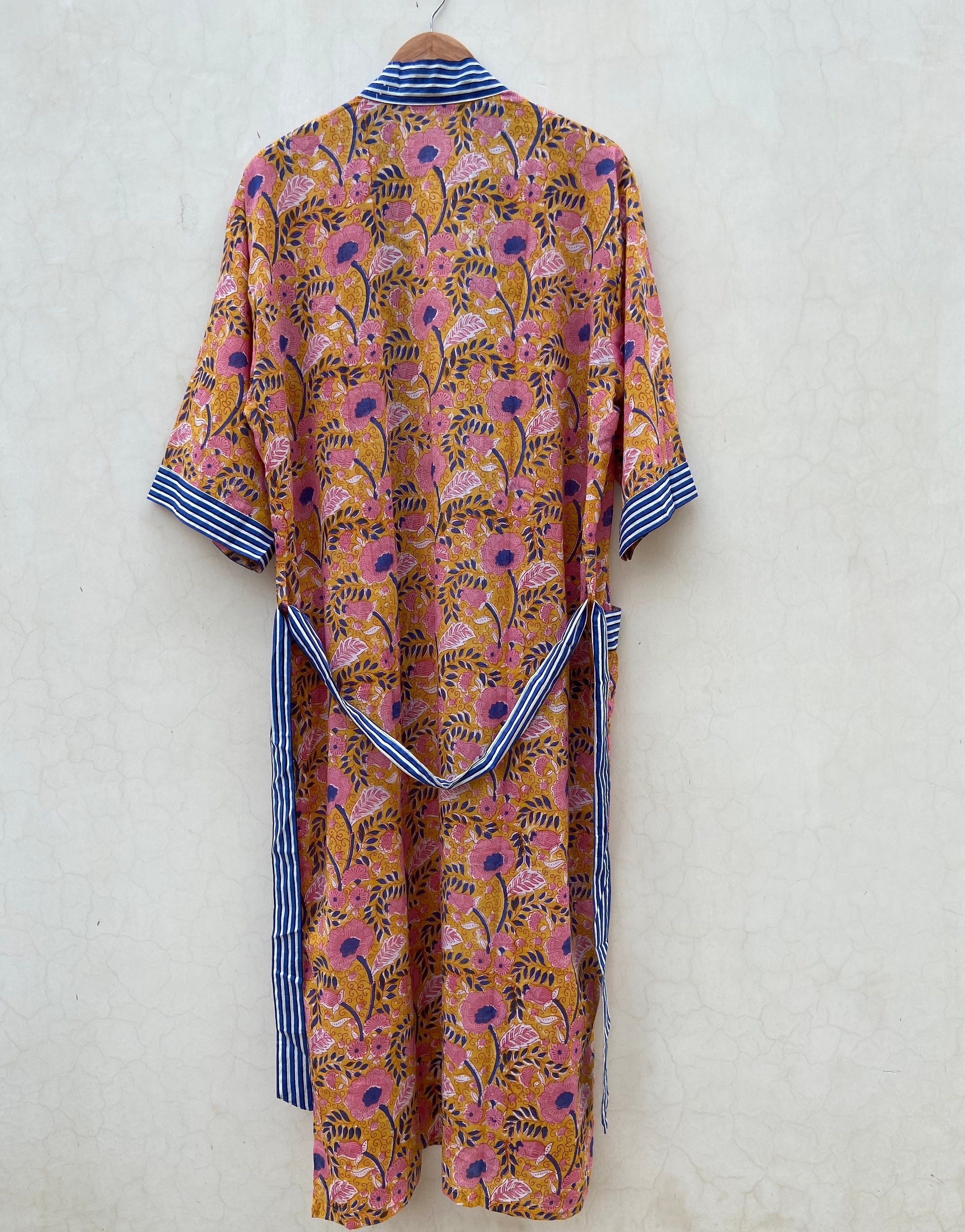 Block Print Robes Bridesmaid Kimono Robe Floral Kimono - Etsy