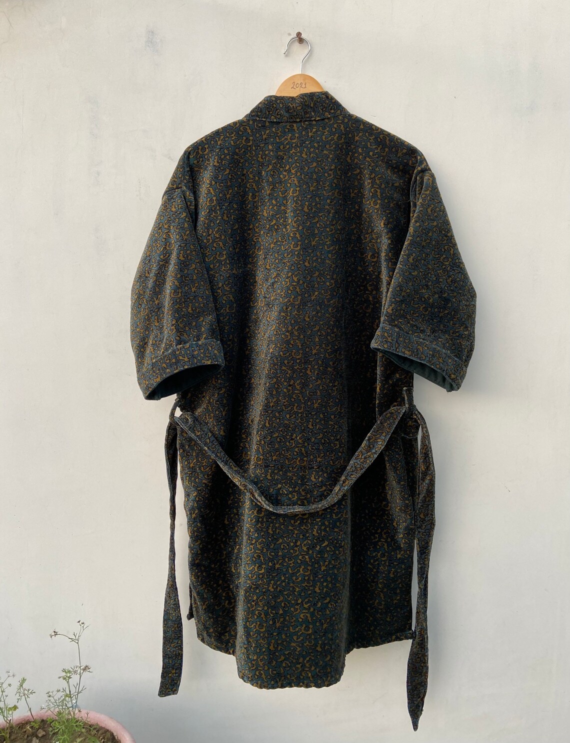 Tiger Print Velvet Boho Jacket Japanese Kimono Style Ethic | Etsy