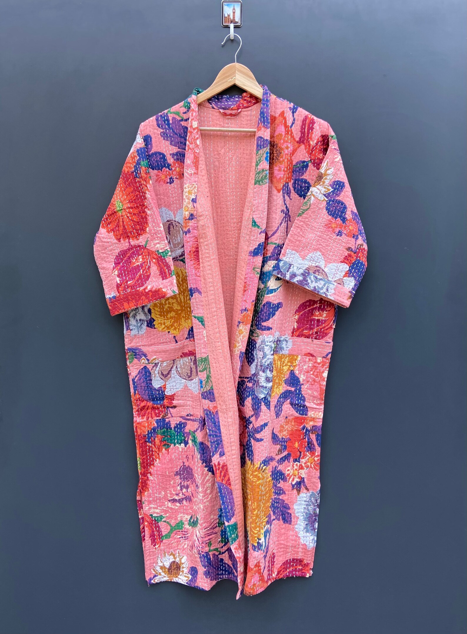 Kantha Robe Kantha Jacket handmade Floral Print kantha Etsy