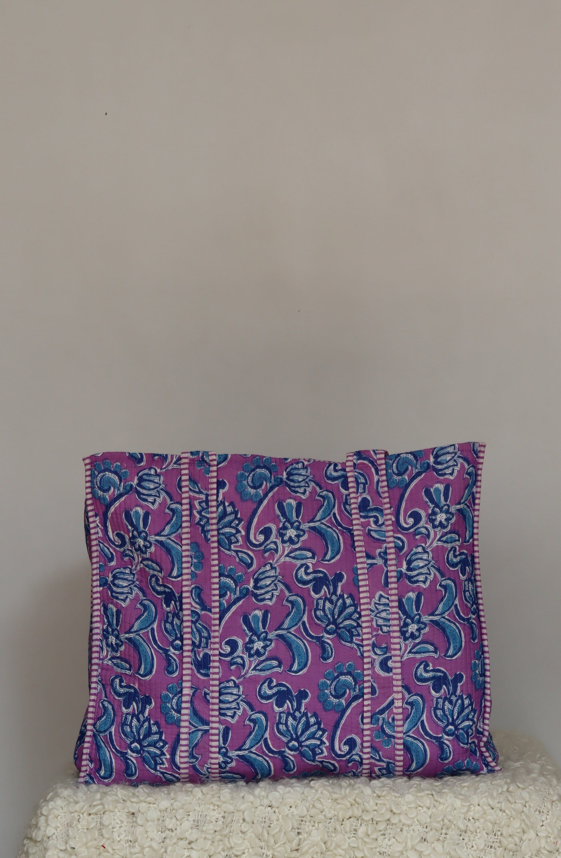 小物 Mhayato36 Handmade Quilted Tote Shopping Bag, Floral Print Cotton