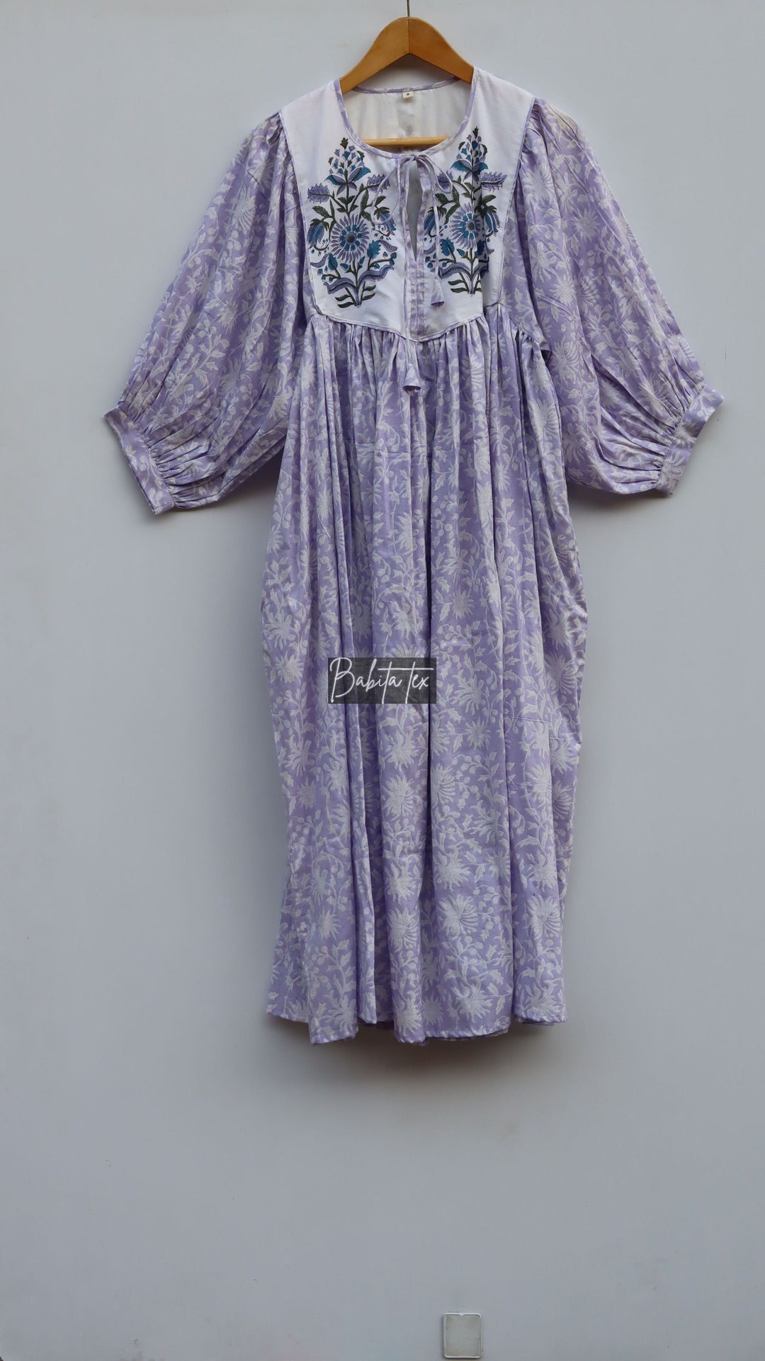 Modal Button-Detail A-Line Mini Dress in Floral Print
