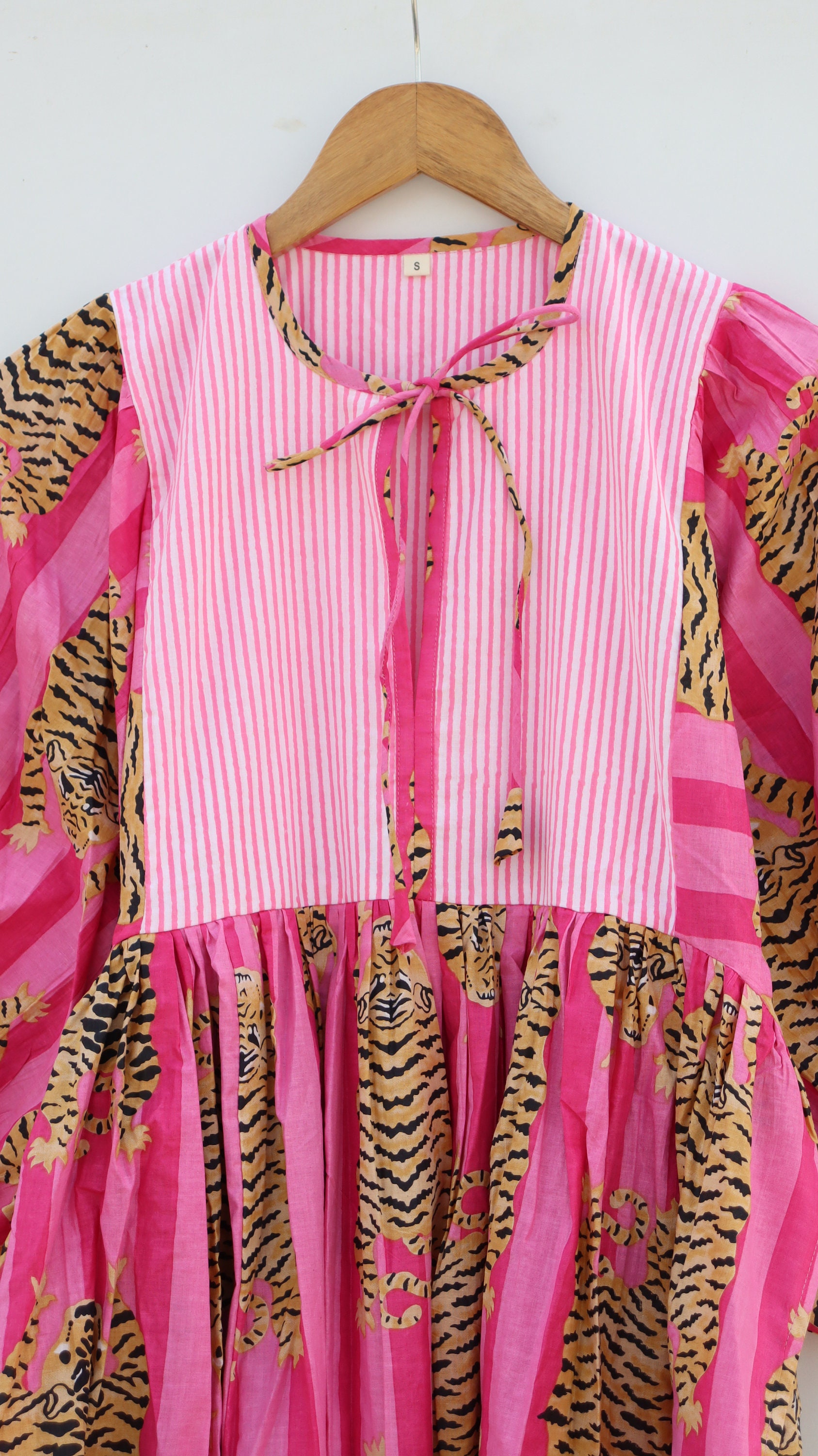 pink dress with tigers Dresses | Pink Dress With Tigers 10 Cotton