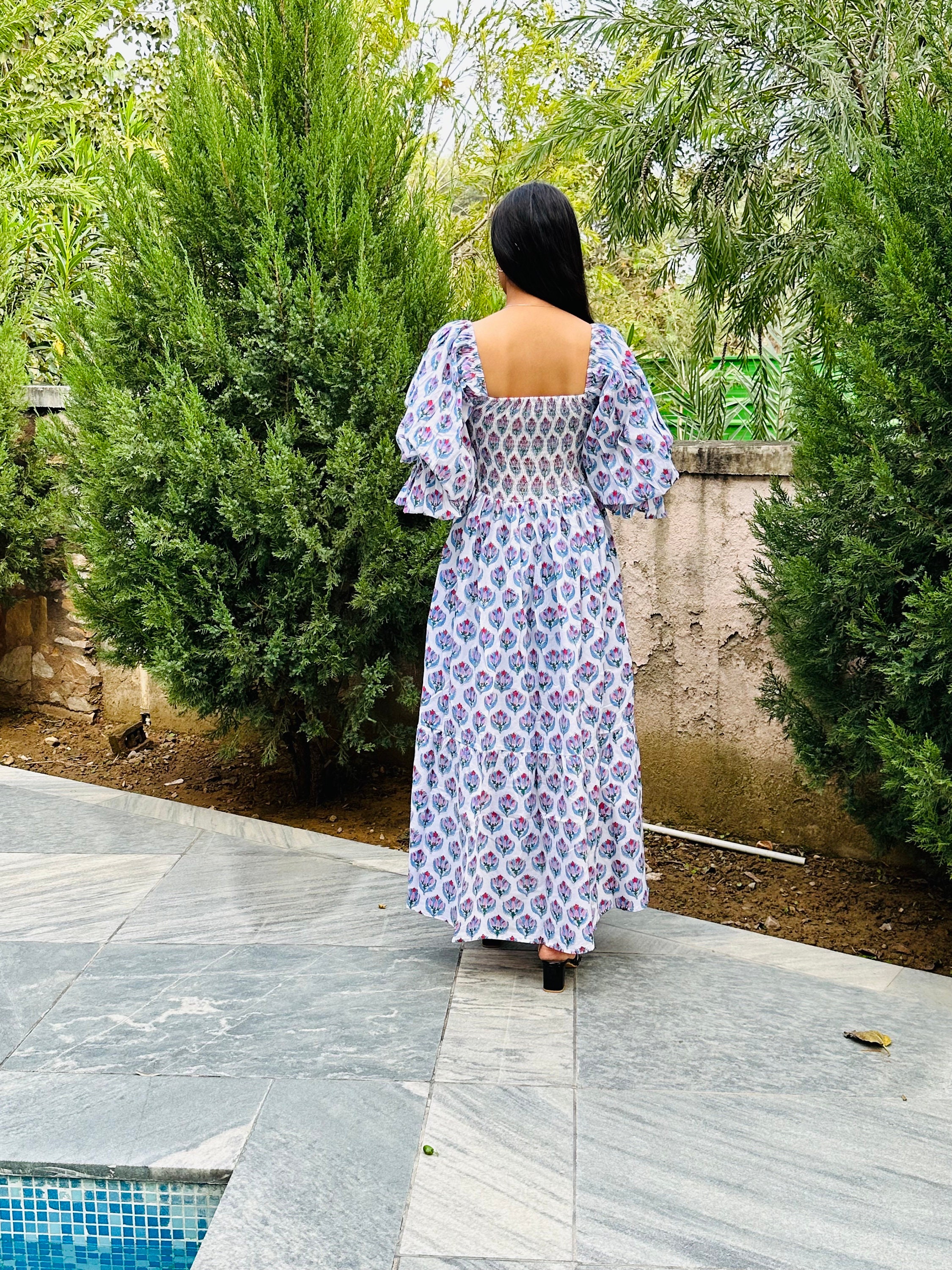 cotton smock dress Leisurely Days Smock Midi Dress