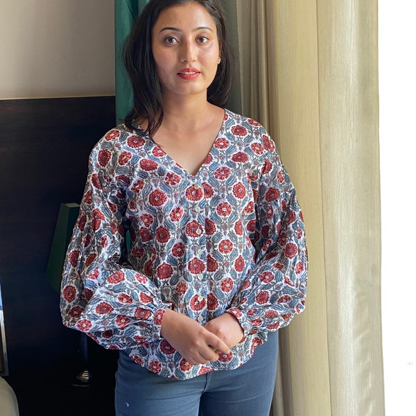 Block Printed Shirt Etsy