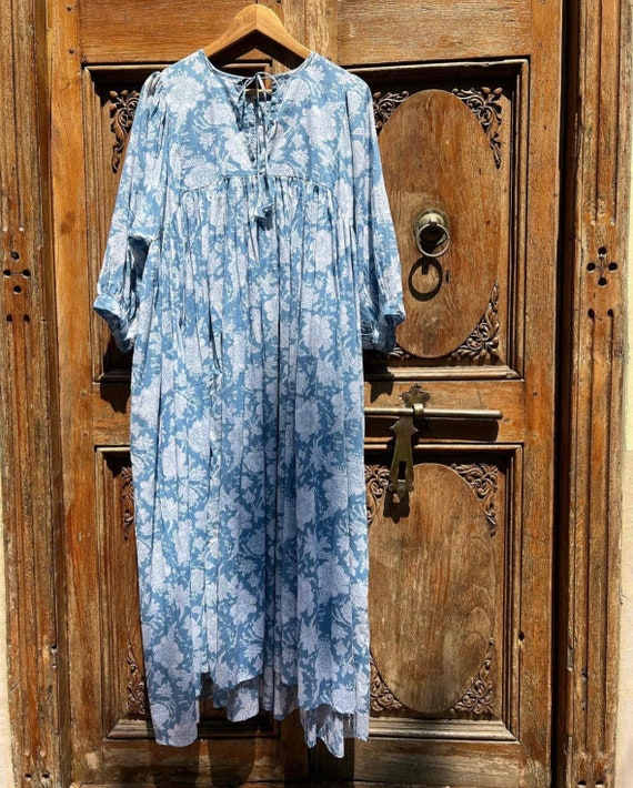 knee length dresses for ladies Baltic Born Womens Josie Tulle Midi Dress | Dusty Blue Floral main image 1