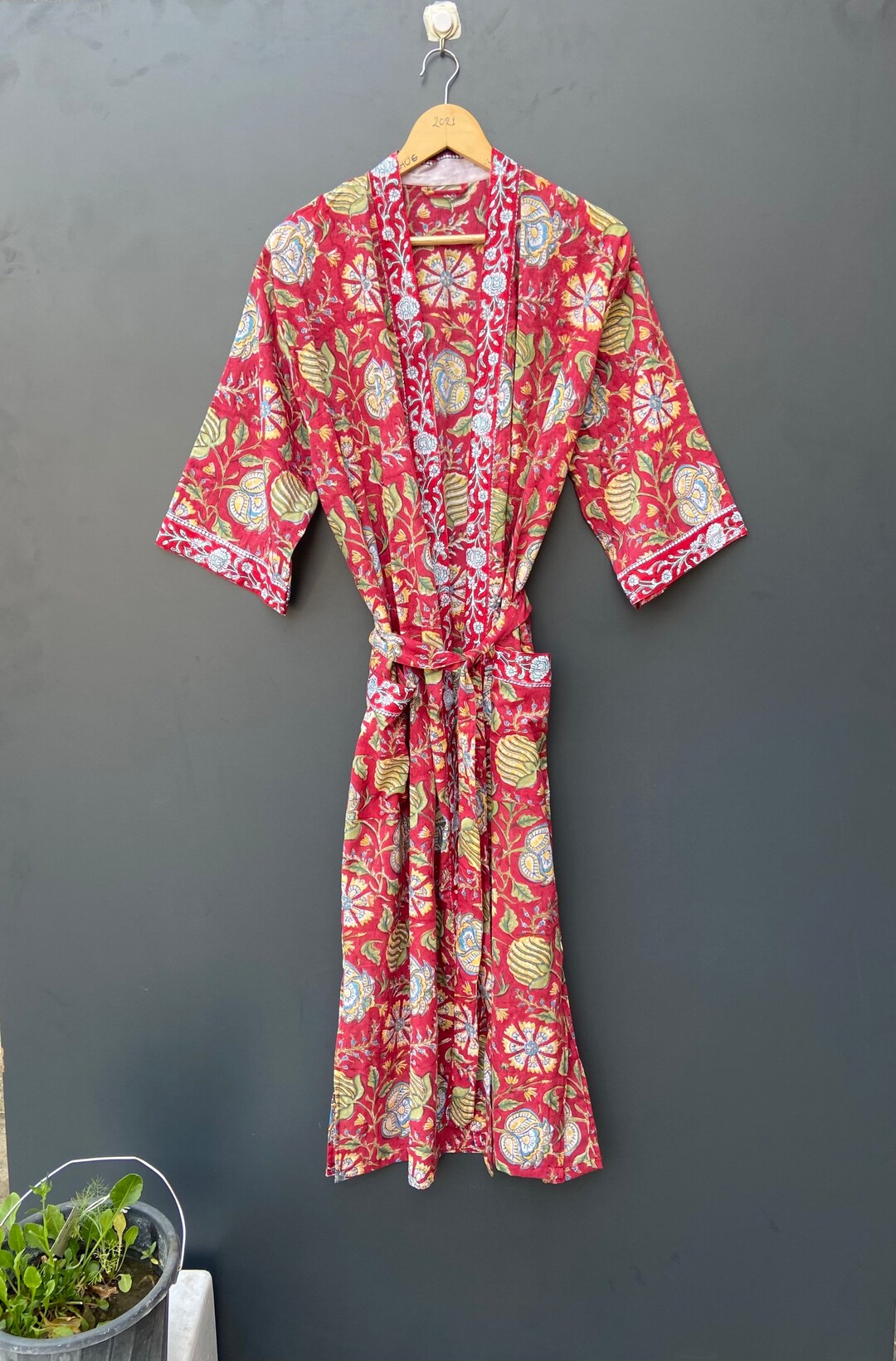 Robe kimono à ceinture violet - Al nisa