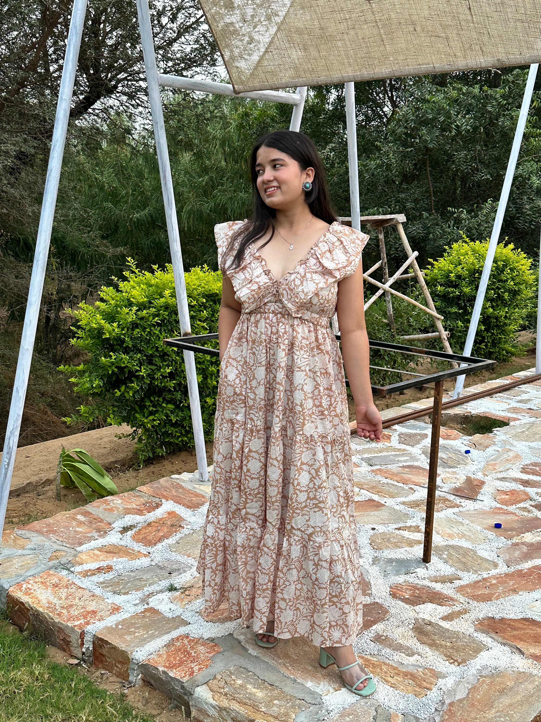 Boho Floral Maxi Dress Boho Dresses Australia Sustainable Fashion HAZEL FOLK Boho Floral Maxi Dress Boho Dresses Australia Sustainable Fashion HAZEL FOLK