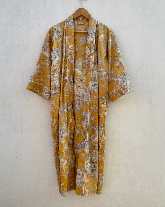 Floral Print Robes Bridesmaid Kimono Robe Floral Kimono Etsy UK