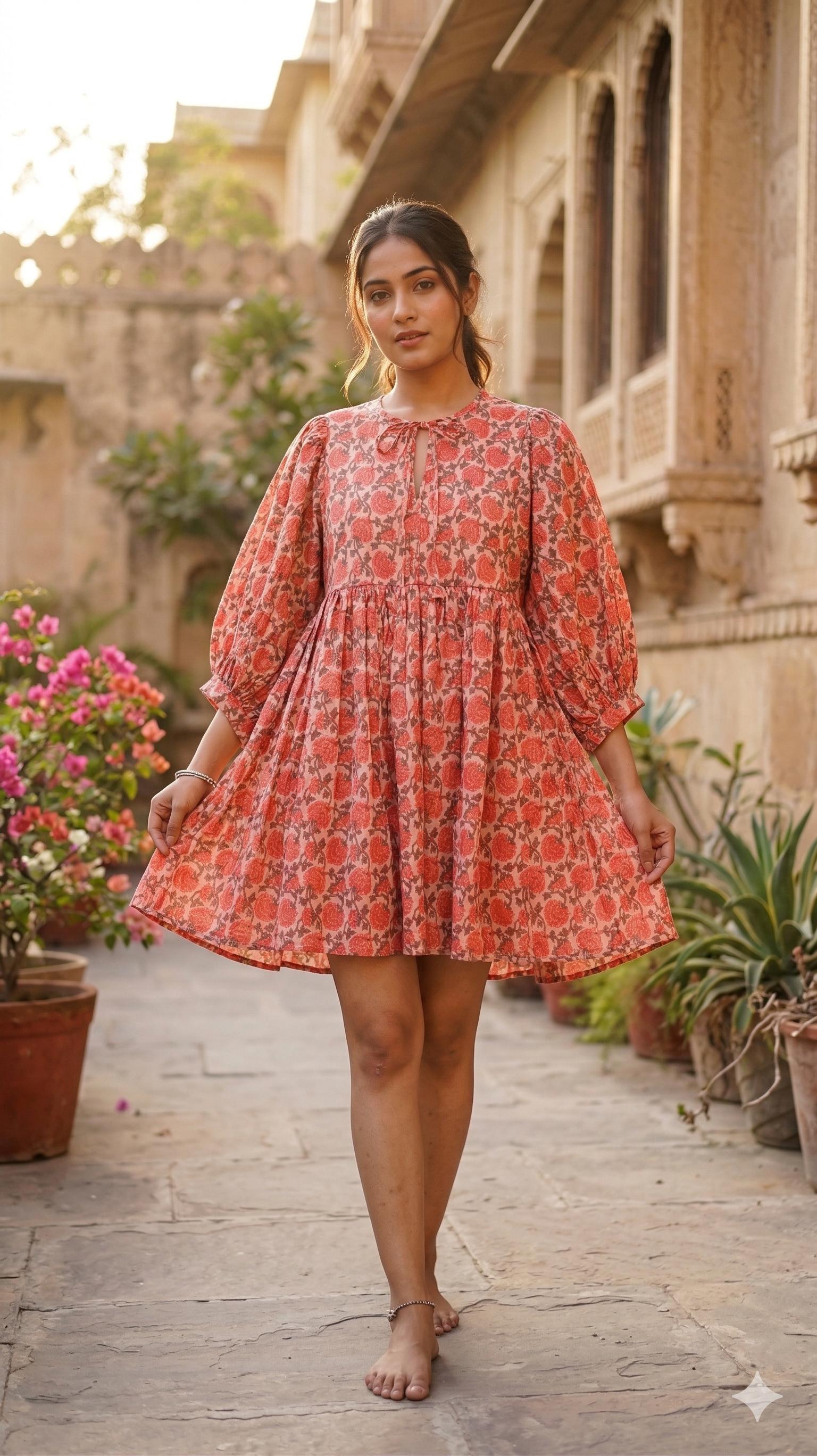 Pink Floral Boho Midi Mini Dress, Block Print Saffron Dress, Cottagecore Summer Dress, Bohemian Festival Dress, Loose Fit Cotton Dress - Etsy Pink Floral Boho Midi Mini Dress, Block Print Saffron Dress, Cottagecore Summer Dress, Bohemian Festival Dress, Loose Fit Cotton Dress - Etsy