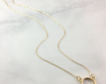 Classic Circle Necklace-- Gold