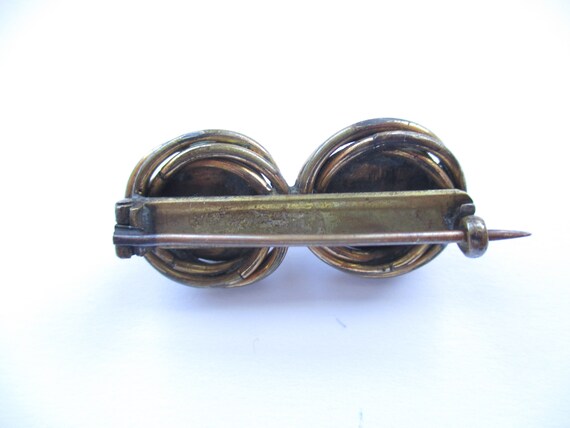 Antique Victorian Gilt, Brass Target Brooch / Pin… - image 6