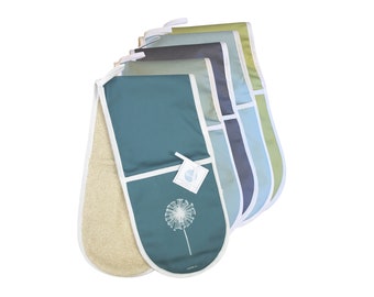 Dandelion Oven Glove - Towelling Back, Made in the UK
