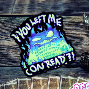 Links op gelezen | Grappige griezelige sticker |  Gestanste laptopsticker