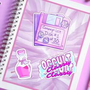 D&D Floppy Disk Sticker | Vinyl Die Cut Sticker 4 Colors | 90s Vibes - Etsy