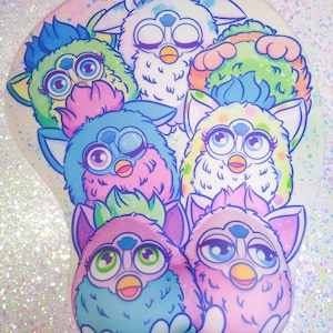 Rainbow Furby 3D Mousepad